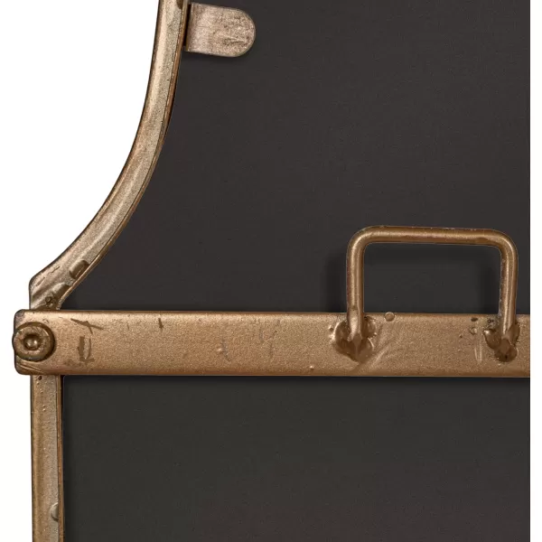 Creative CoOp Modern Farmhouse Floor Length Metal Framed Wall Mirror Distressed BlackGold