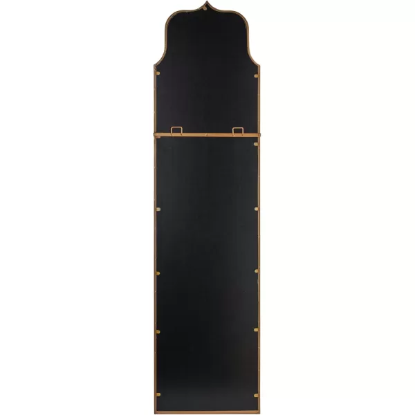 Creative CoOp Modern Farmhouse Floor Length Metal Framed Wall Mirror Distressed BlackGold