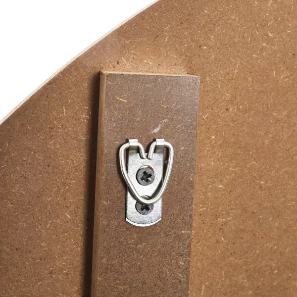 Creative CoOp Multicolor Wood Wall Clock with Corrugated Metal Numbers