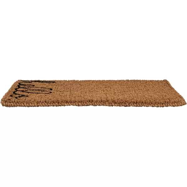 Creative CoOp Natural Coir Doormat with quotHelloquot Message Natural and Black