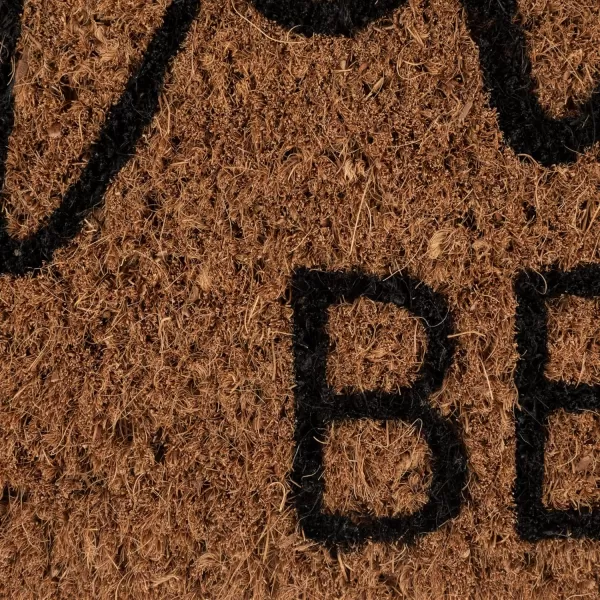 Creative CoOp Natural Coir Hello Beautiful Message Black Doormat