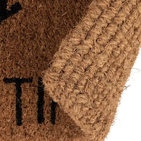 Creative CoOp Natural Coir Hello Beautiful Message Black Doormat