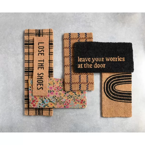 Creative CoOp Natural Coir Rainbow Doormat 32quot L x 16quot W x 1quot H