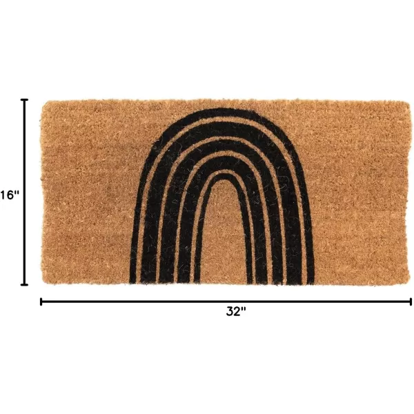 Creative CoOp Natural Coir Rainbow Doormat 32quot L x 16quot W x 1quot H