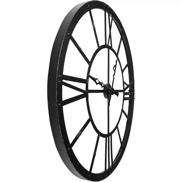 Creative CoOp Round Metal Wall Clocks BlackBlack