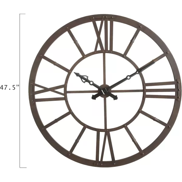 Creative CoOp Round Metal Wall Clocks BlackRust