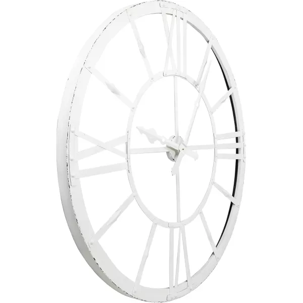 Creative CoOp Round Metal Wall Clocks BlackWhite