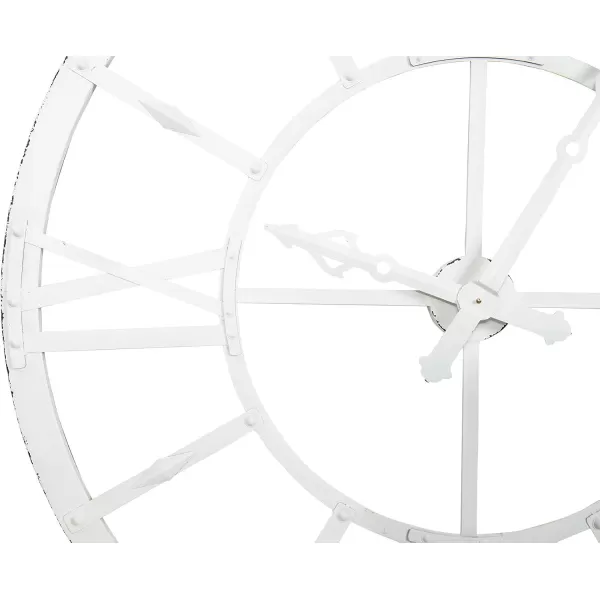 Creative CoOp Round Metal Wall Clocks BlackWhite