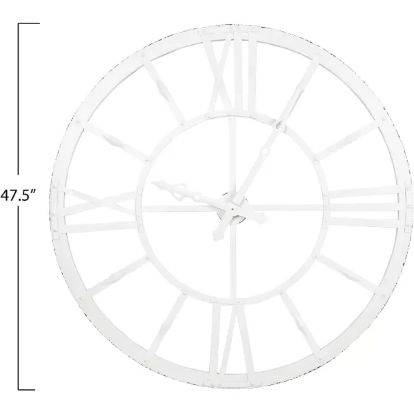 Creative CoOp Round Metal Wall Clocks BlackWhite