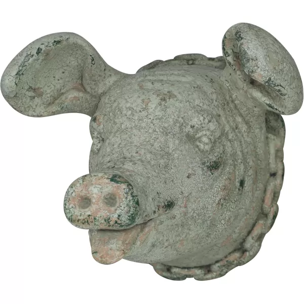 Creative CoOp Rustic Magnesia Pig Head Decor Multicolor
