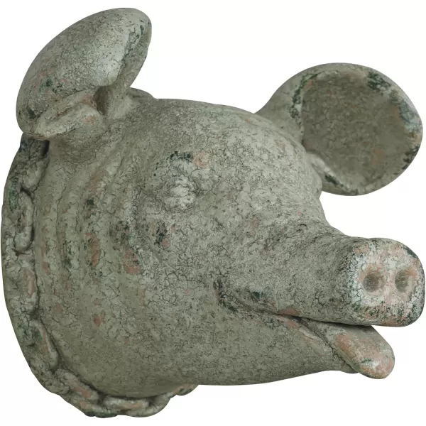 Creative CoOp Rustic Magnesia Pig Head Decor Multicolor