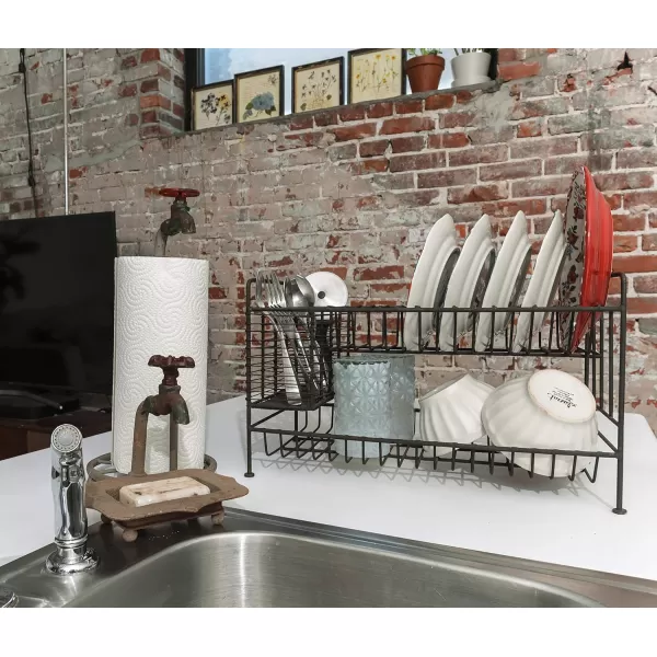 Creative CoOp Rustic Metal Faucet Paper Towel HolderRust