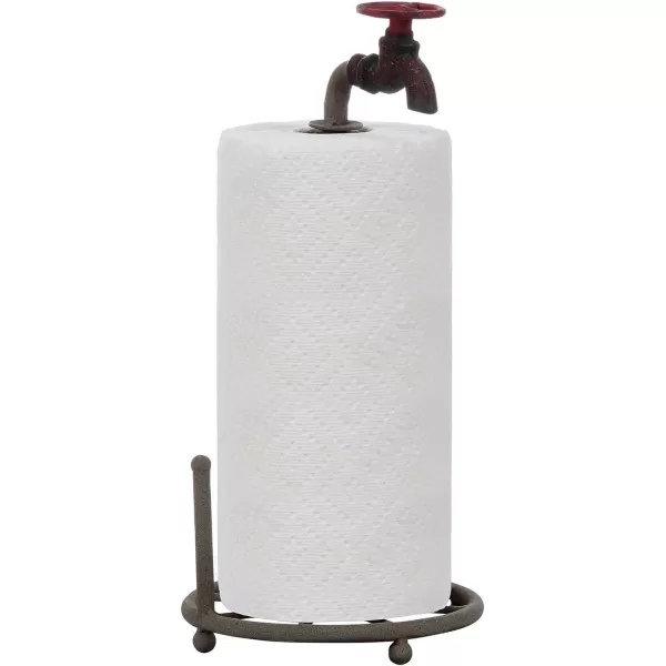 Creative CoOp Rustic Metal Faucet Paper Towel HolderRust