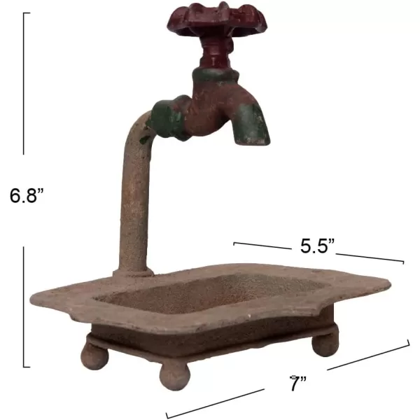 Creative CoOp Rustic Metal Faucet Paper Towel HolderRust