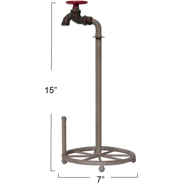Creative CoOp Rustic Metal Faucet Paper Towel HolderRust