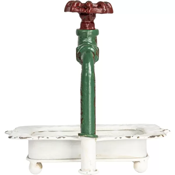 Creative CoOp Rustic Metal Faucet Paper Towel HolderWhite
