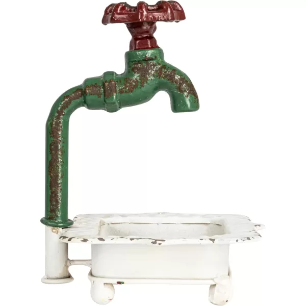 Creative CoOp Rustic Metal Faucet Paper Towel HolderWhite