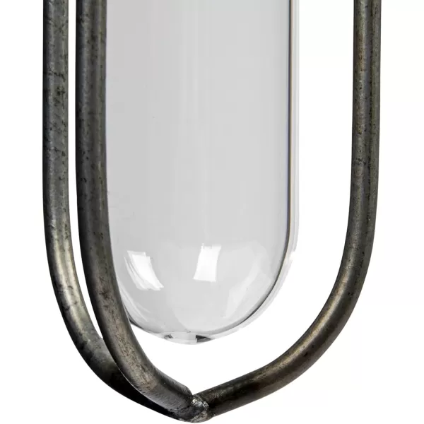 Creative CoOp Small Hanging Metal ampamp Glass Test Tube VaseSmall