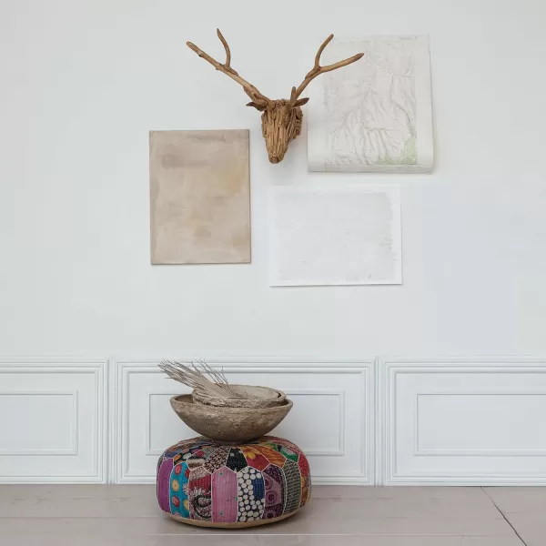 Creative CoOp Teakwood Root Deer Head Wall Art Natural