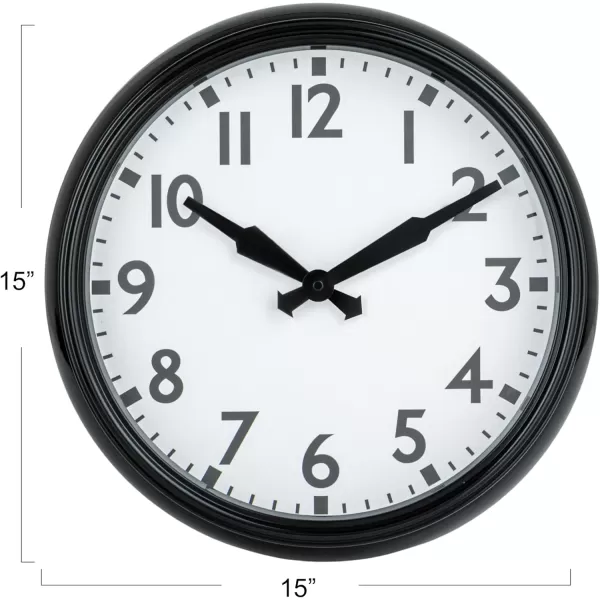 Creative CoOp Timeless Contrast Round Wall Clock Black and White