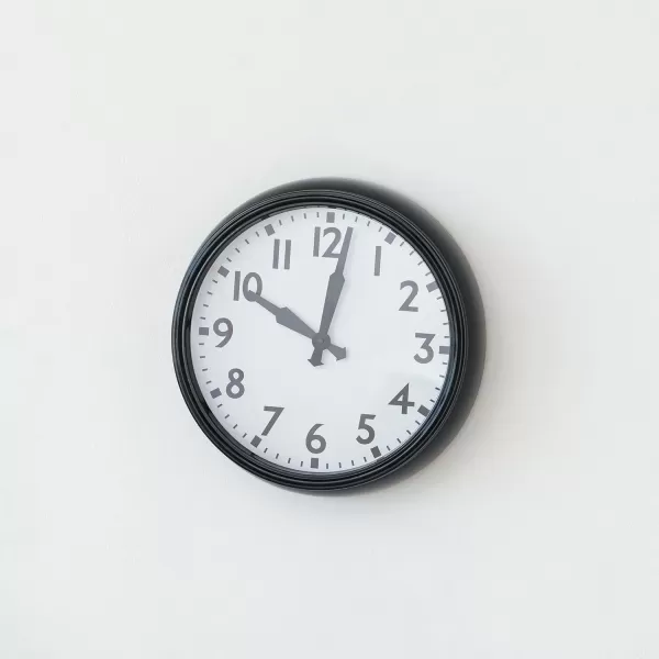 Creative CoOp Timeless Contrast Round Wall Clock Black and White