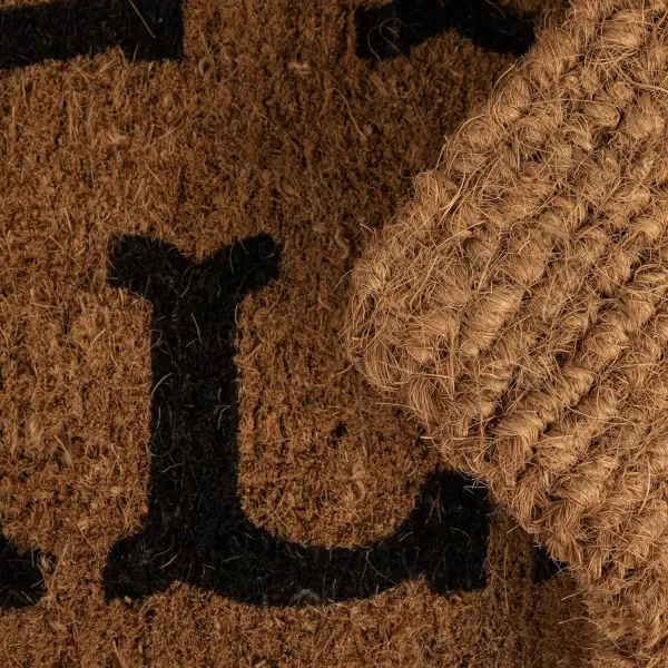 Creative CoOp quotHey Yall Natural Coir Doormat