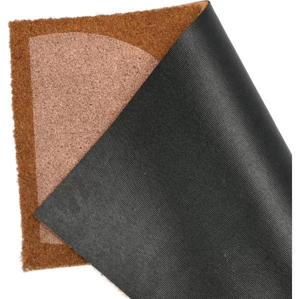 Main  Mesa Geometric Coir Doormat with NonSlip PVC Backing Curved GeoArched Geo
