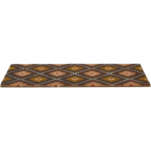 Main  Mesa Geometric Coir Doormat with NonSlip PVC Backing Curved GeoNomad Geo