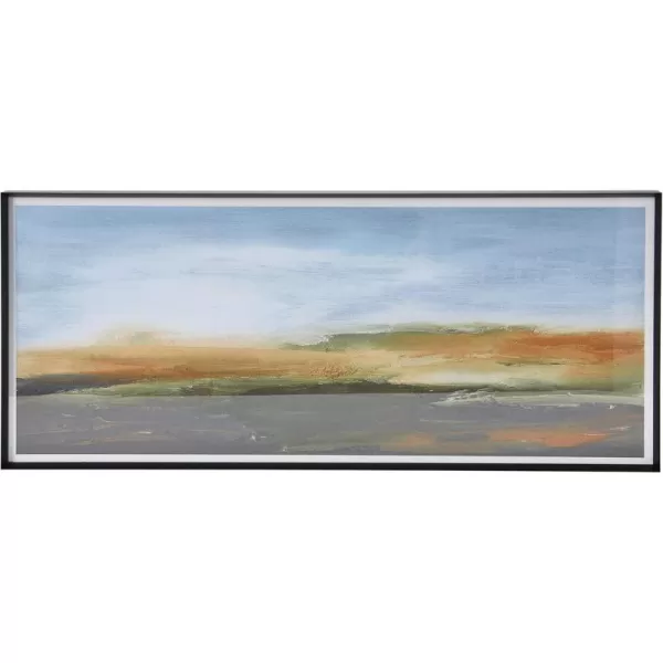 Creative CoOp Abstract Watercolor Landscape in Metal Frame 1200quot x 2776quot