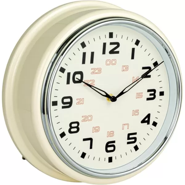 Creative CoOp Chic Round Wall Clock Cream