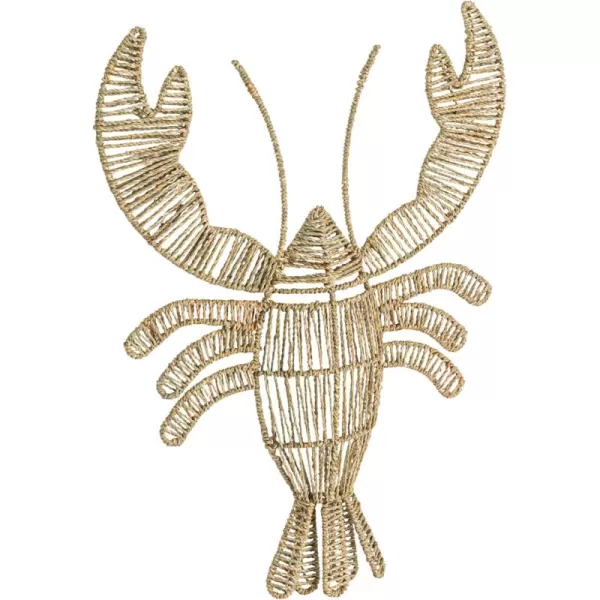 Creative CoOp Coastal Catch Seagrass Lobster Wall Decor Natural