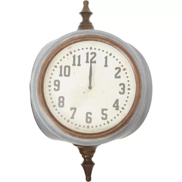 Creative CoOp Metal Double Sided Wall Clock