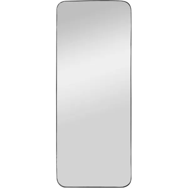 Creative CoOp Modern Metal Framed Rounded Edge Black Wall Mirror