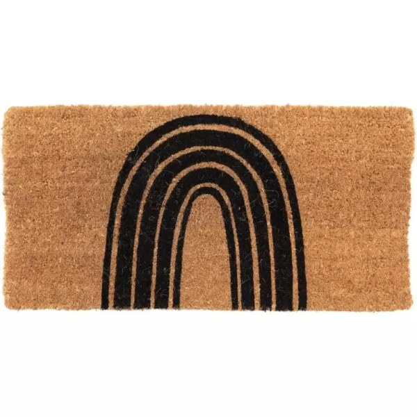 Creative CoOp Natural Coir Rainbow Doormat 32quot L x 16quot W x 1quot H