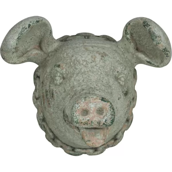 Creative CoOp Rustic Magnesia Pig Head Decor Multicolor