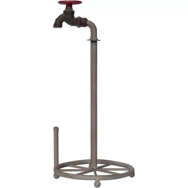 Creative CoOp Rustic Metal Faucet Paper Towel HolderRust