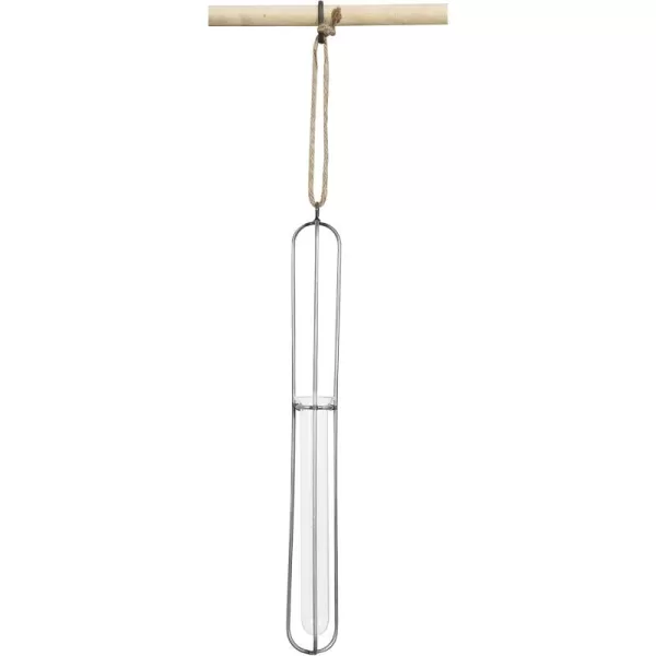 Creative CoOp Small Hanging Metal ampamp Glass Test Tube VaseLarge