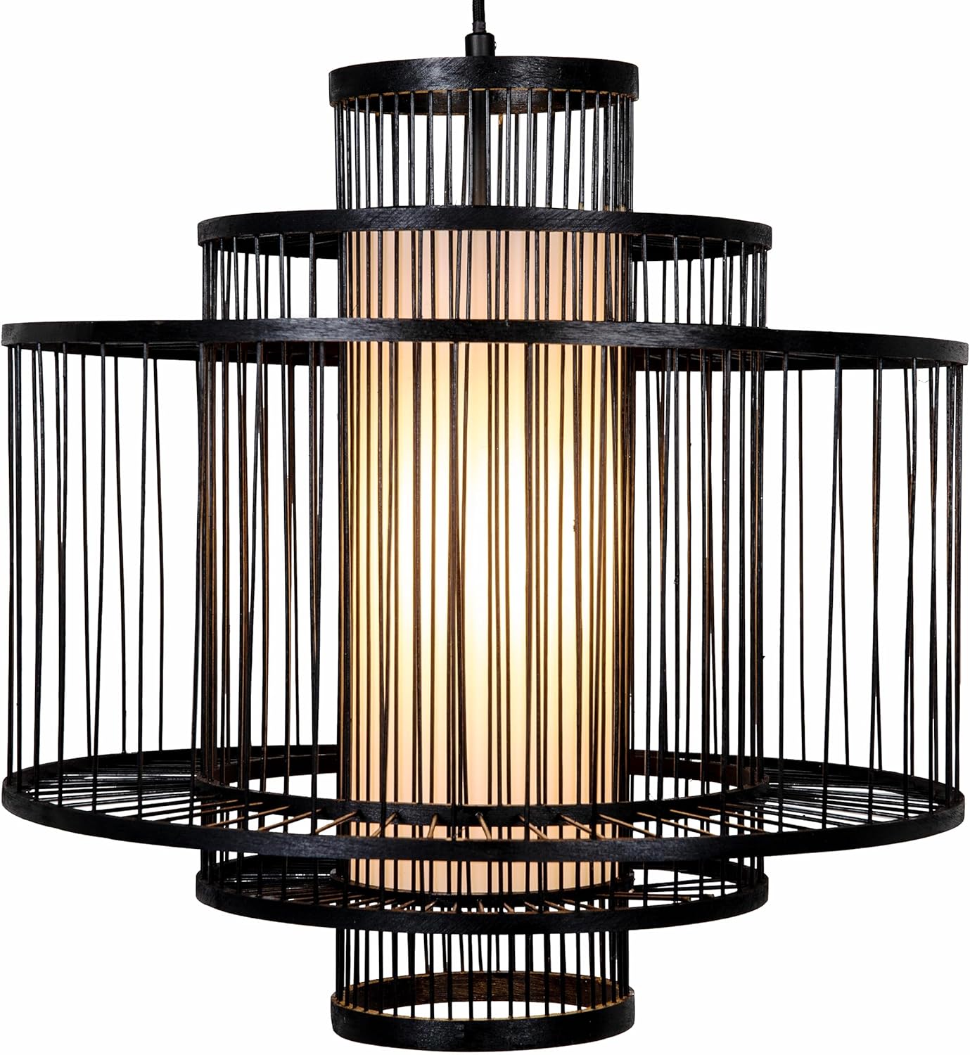 Creative CoOp 195 Inch Bamboo Pendant NaturalBlack