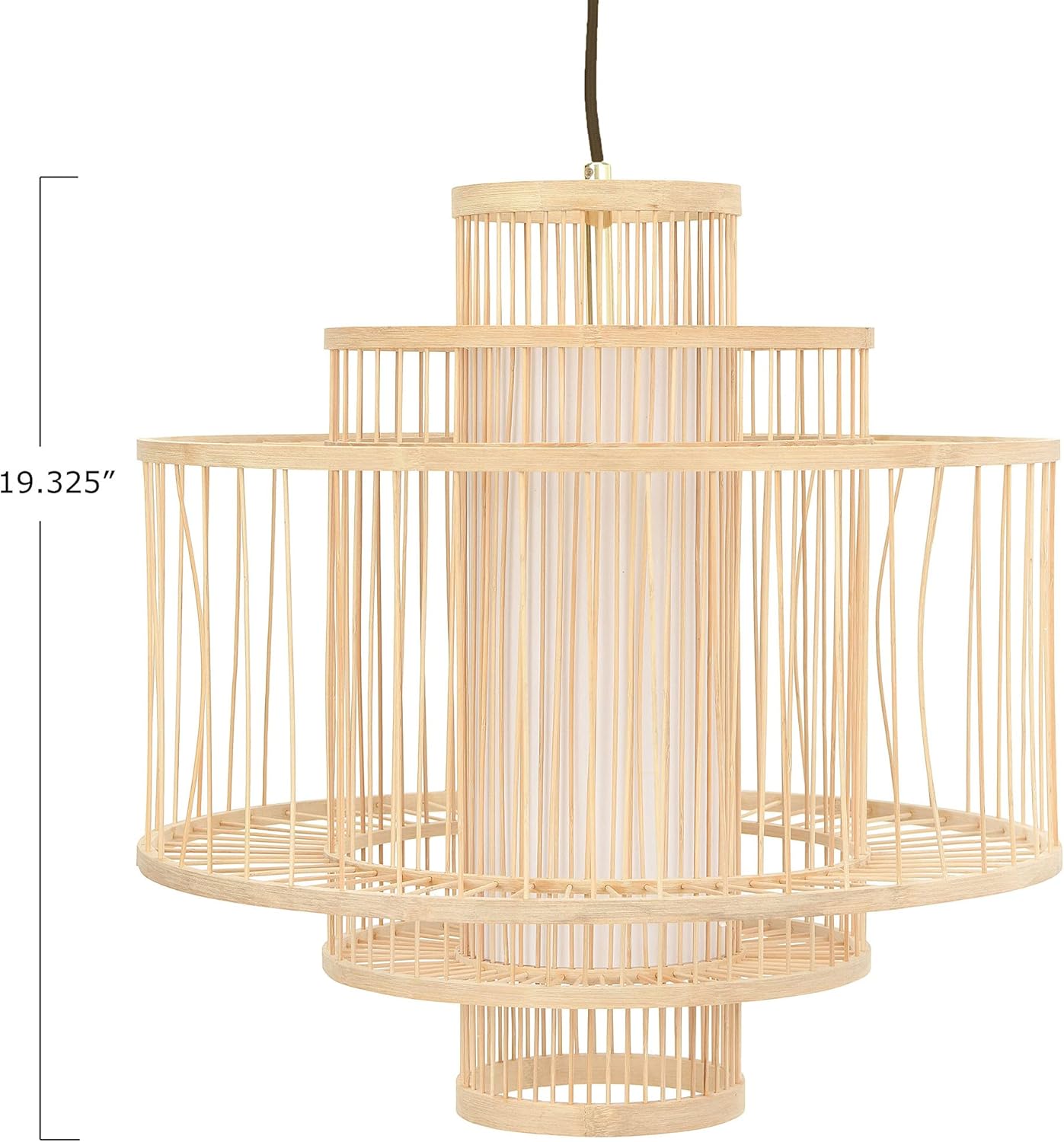 Creative CoOp 195 Inch Bamboo Pendant NaturalNatural