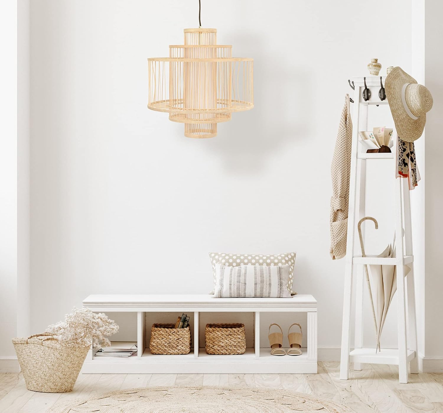 Creative CoOp 195 Inch Bamboo Pendant NaturalNatural