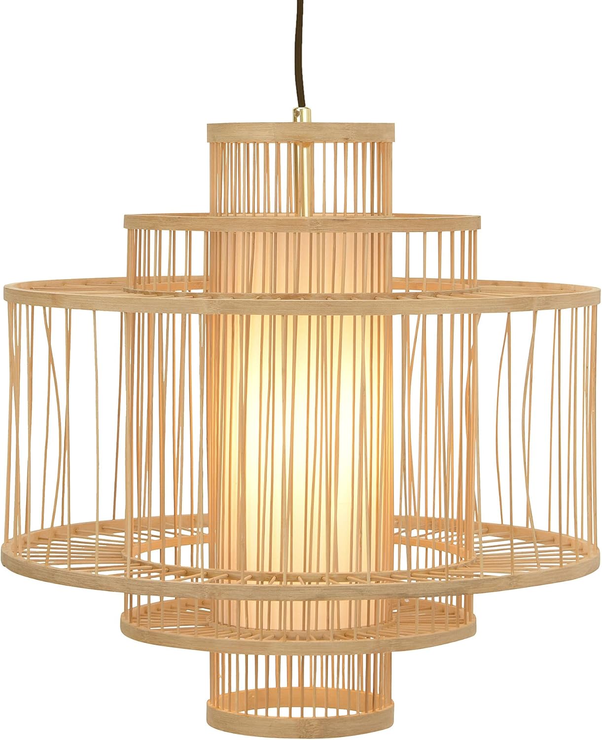 Creative CoOp 195 Inch Bamboo Pendant NaturalNatural