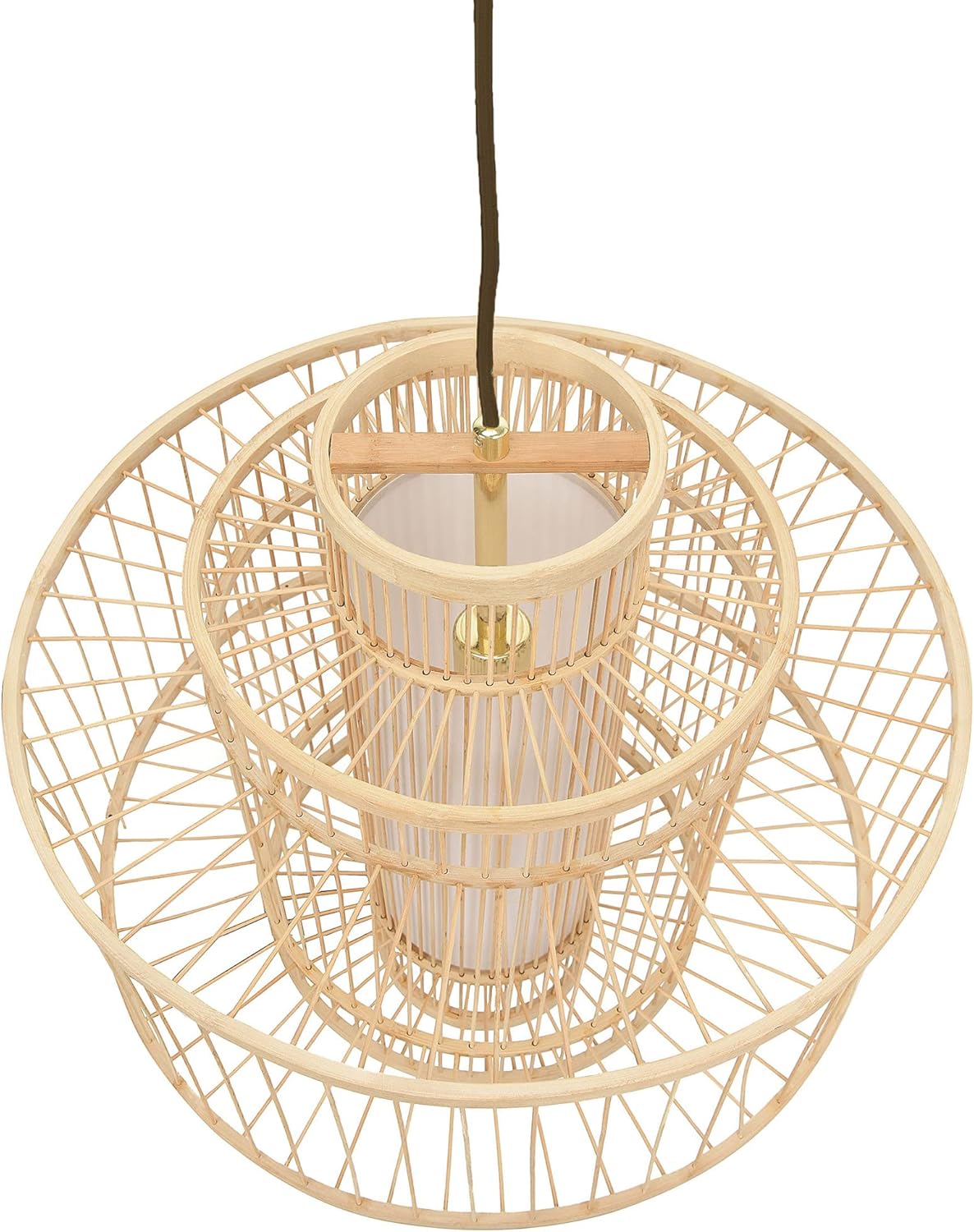 Creative CoOp 195 Inch Bamboo Pendant NaturalNatural