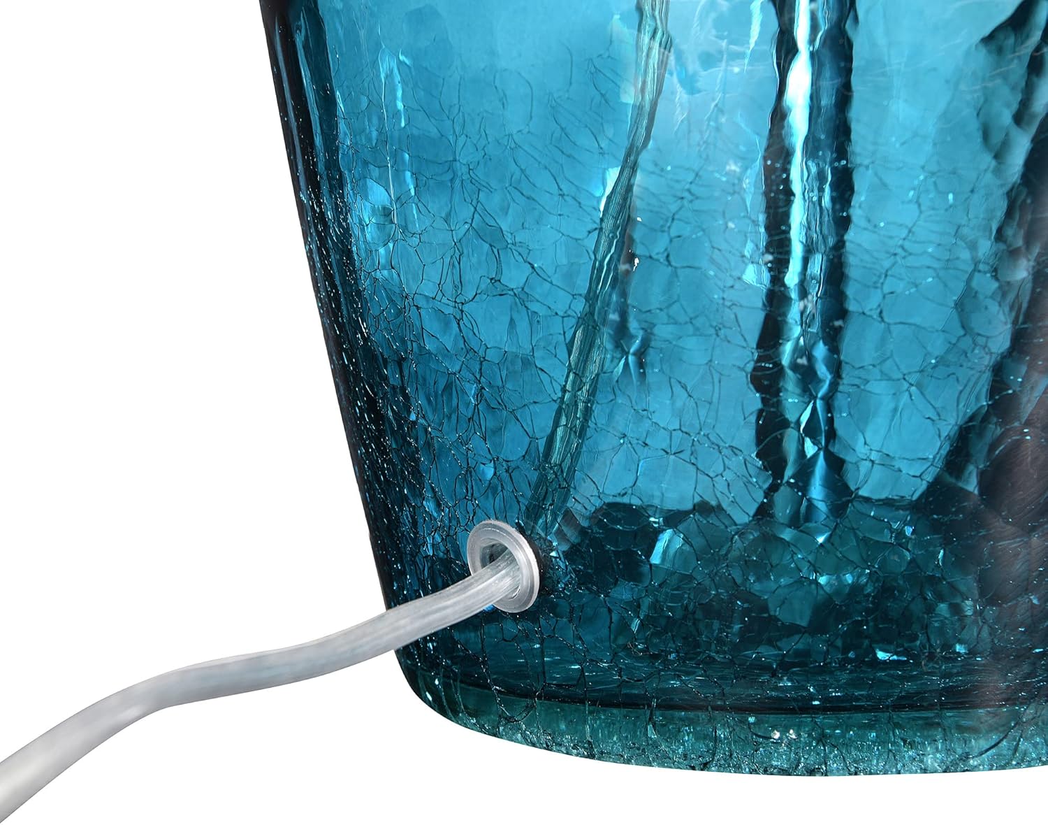 Creative CoOp 27quot Deep Blue Glass Table Lamp