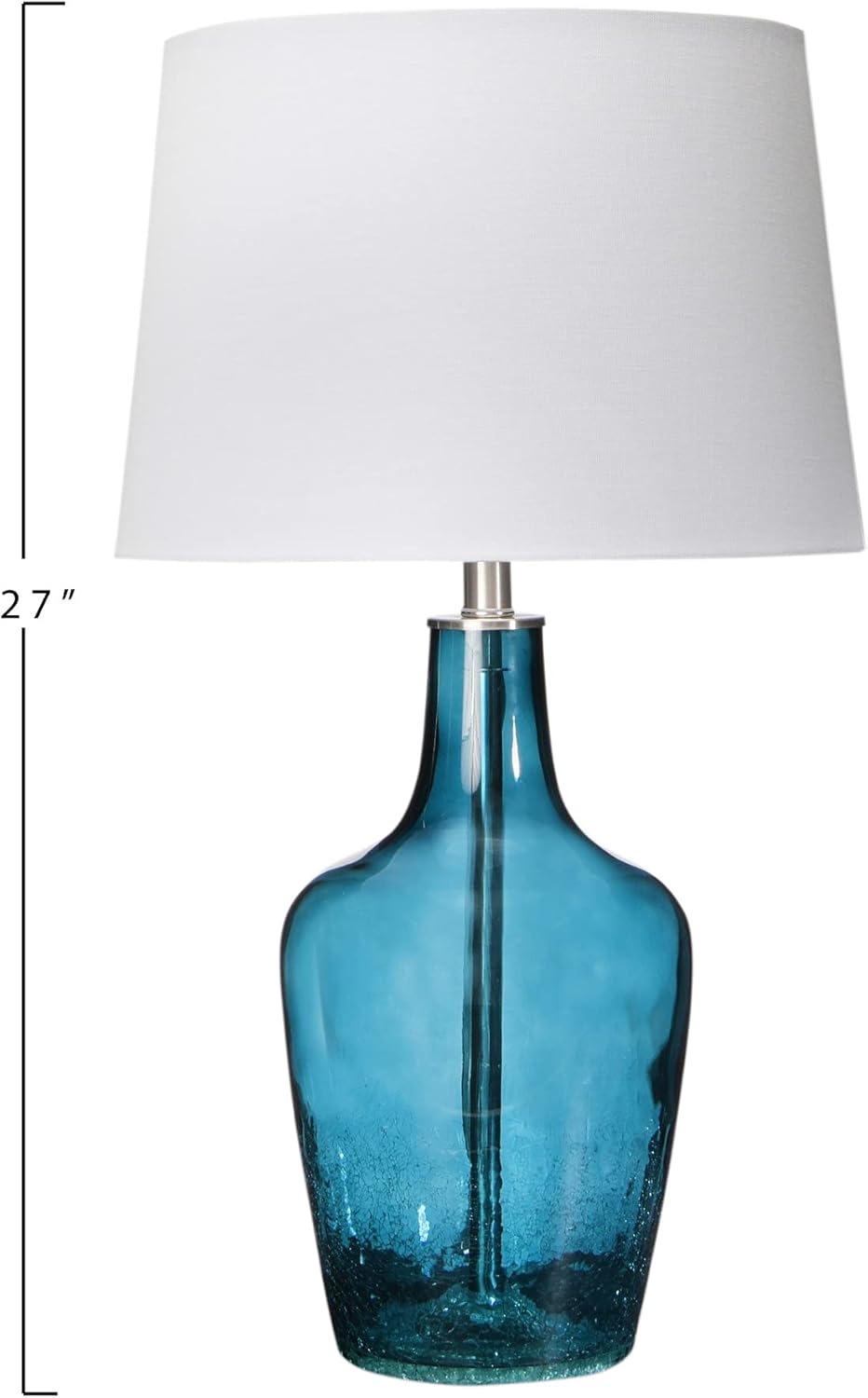 Creative CoOp 27quot Deep Blue Glass Table Lamp