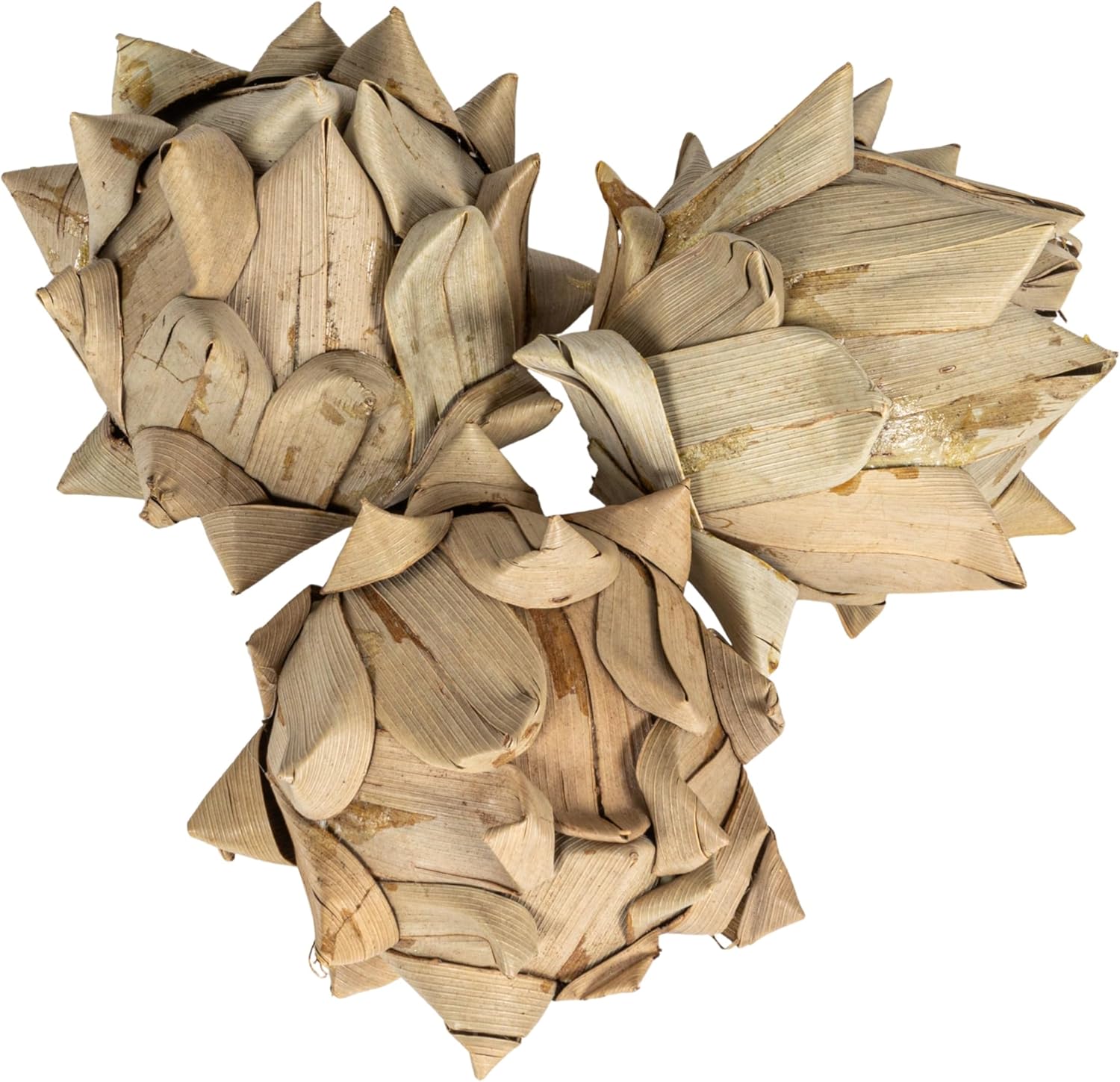 Creative CoOp Approximately 3quot H Handmade Dried Natural Leaf Bag Contains 13 Pieces Palm Lead Artichoke OffWhite CountPalm Leaf Artichoke