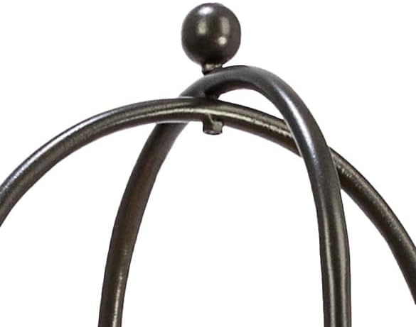 Creative CoOp Arched Metal Plant Stand or Shelf with 3 Round Removable Rattan Trays Natural and WhiteBlack