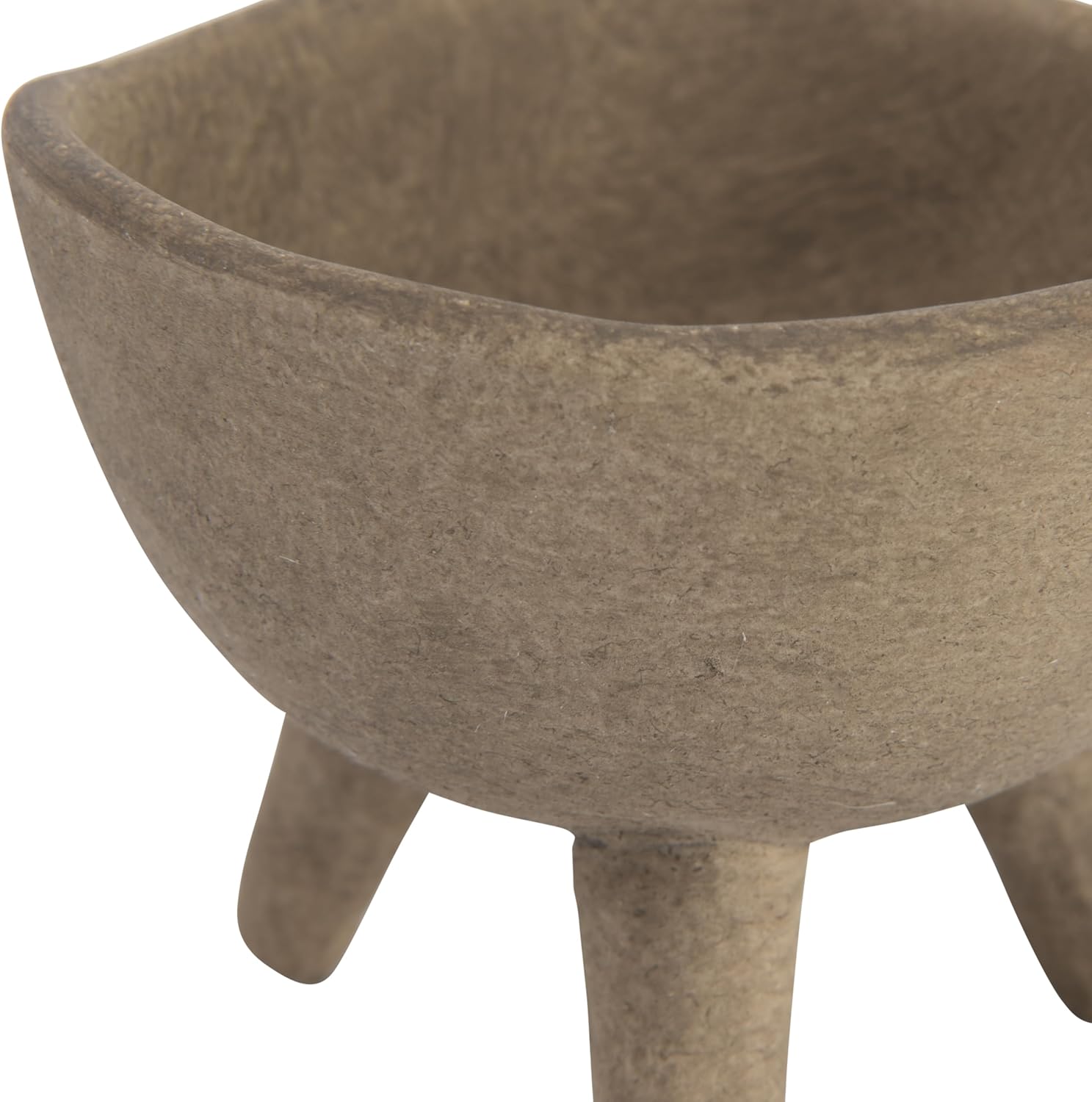 Creative CoOp Boho Terracotta Footed Planter with Organic Edge Matte TaupeTaupe