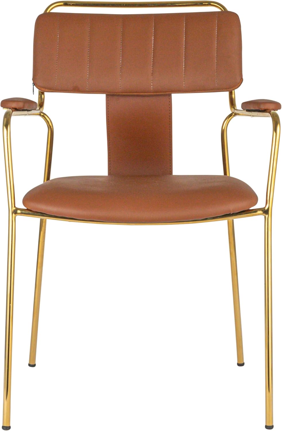 Creative CoOp Brown Fabric Upholstered Dining Chair Set of 2