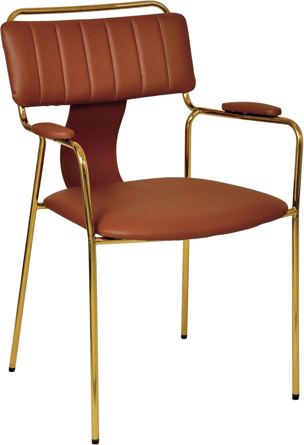 Creative CoOp Brown Fabric Upholstered Dining Chair Set of 2