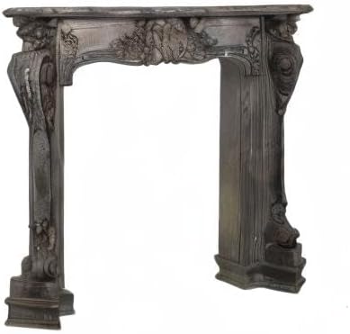 Creative CoOp Decorative Wood Fireplace MantelBlackBlack
